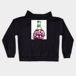 Pink and green Wiccan bottle - moon phases Kids Hoodie